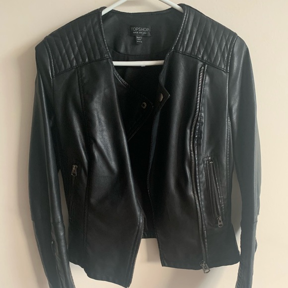 Top shop leather moto jacket - Picture 1 of 1